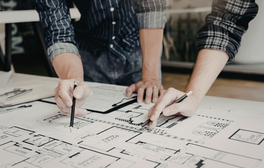 Data center engineers performing different operational tasks, illustrating full-time and contract staffing roles.