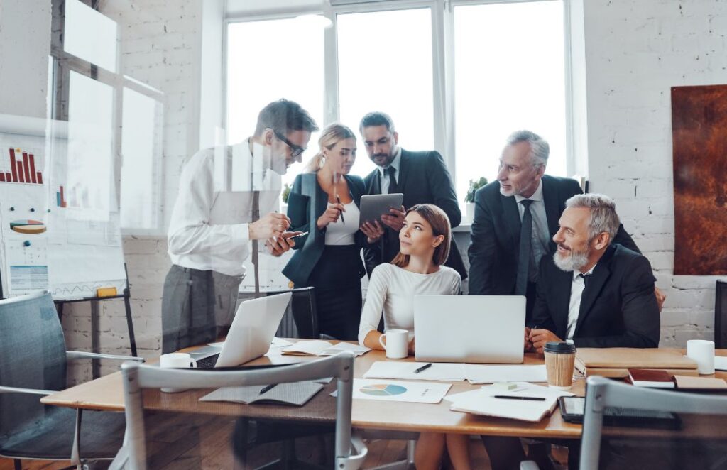 Recruiting team collaborating to support mission-critical data center talent needs.